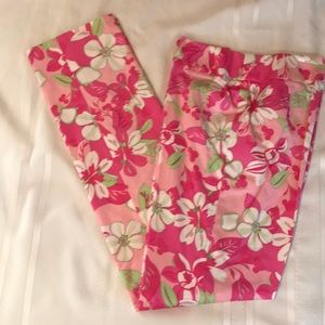 Carlisle Pink Floral Cotton Pants Size 8